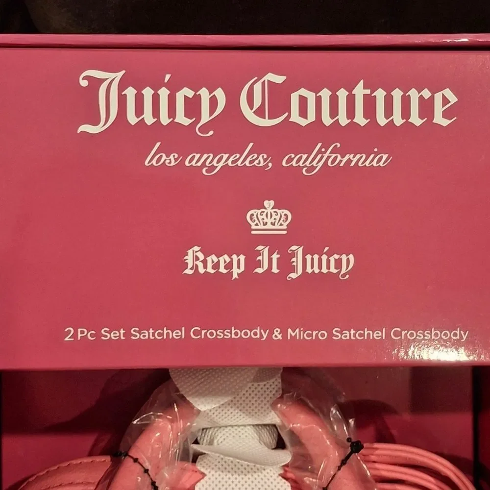 Juicy Couture Lovers Club 2 Piece Satchel Set NIB New